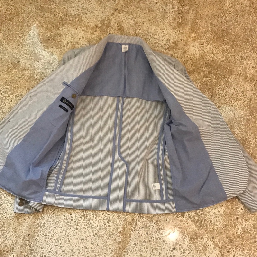 Striped Linen Suit Jacket - Picture 2 of 2